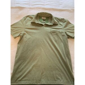 Banana Republic Shirt Men's‎ Large Green Short Sleeve Fitted Pima Polo Collared